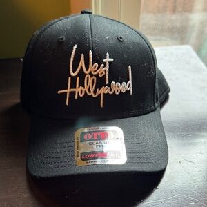 West Hollywood logo black baseball hat cap NEW classic fit adult low profile NEW